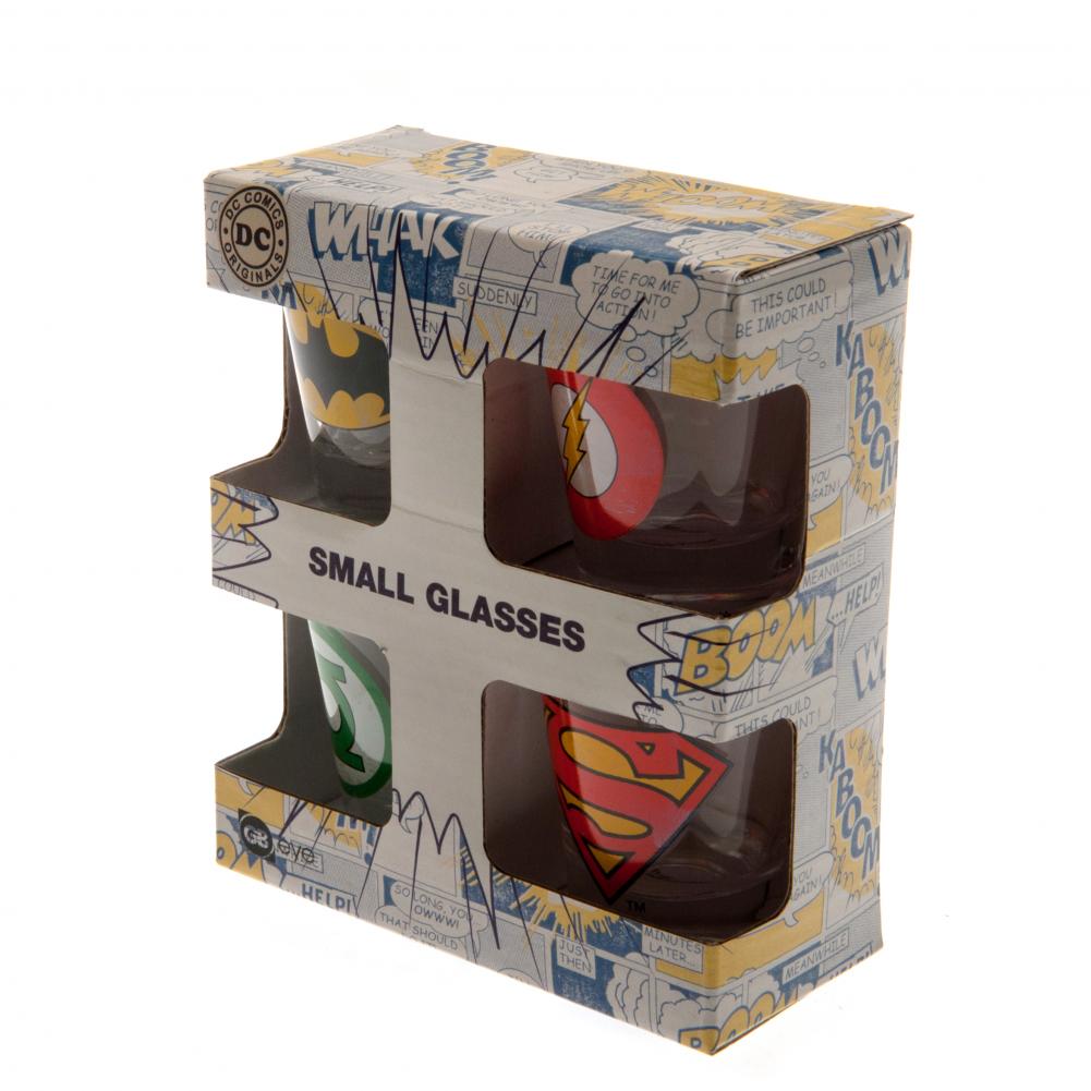 DC Comics 4pk Shot Glass Set: 3 - Glassware By DC