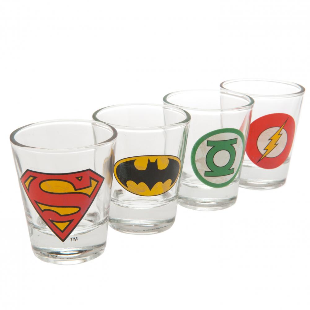 DC Comics 4pk Shot Glass Set: 1 - Glassware By DC