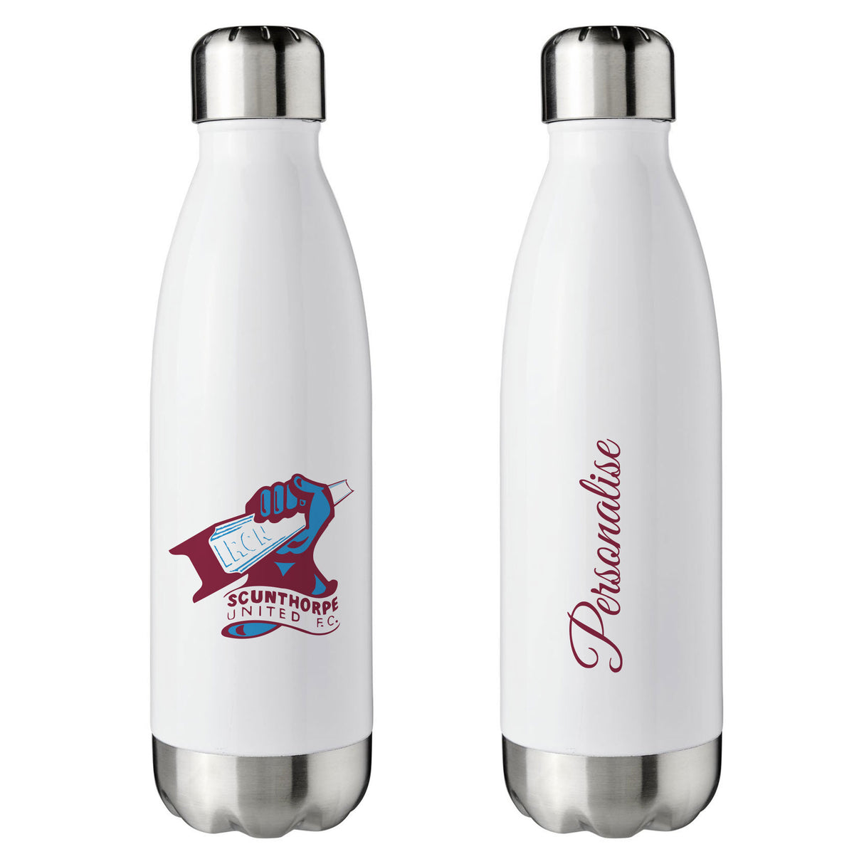 Personalised Scunthorpe United FC Crest Insulated Water Bottle