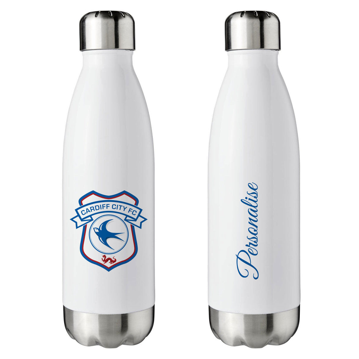 Personalised Cardiff City FC Crest Insulated Water Bottle