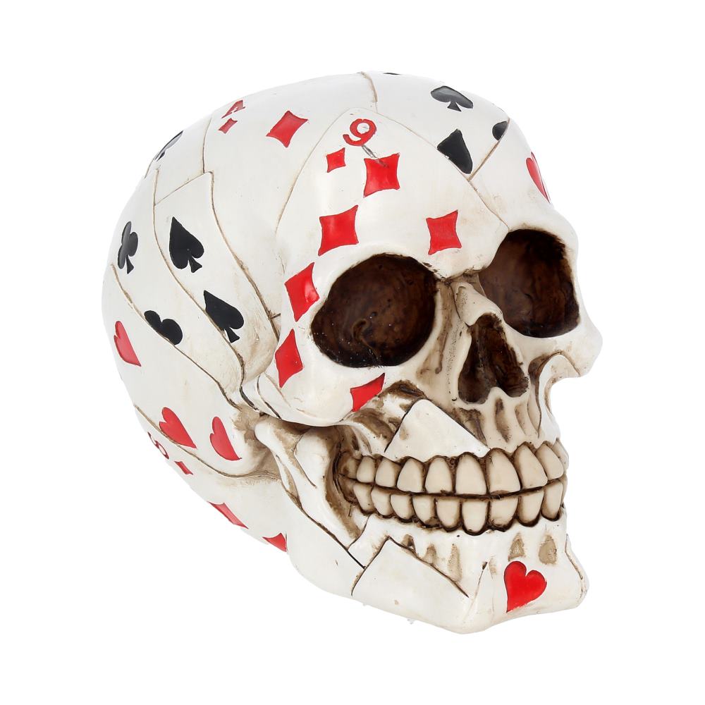 Dead Mans Hand Playing Card Skull Ornament: 2 - Figurines Medium (15-29cm) By Gift Moments
