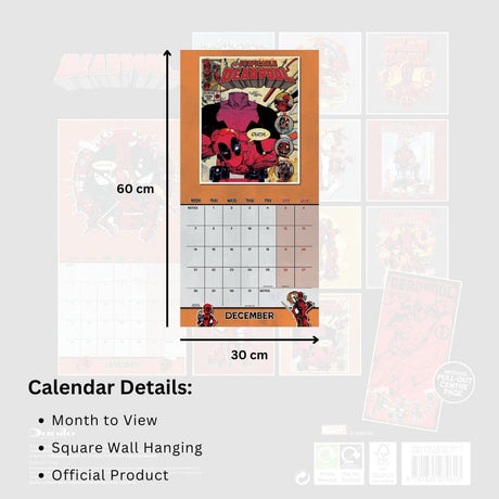 Deadpool Square Calendar 2026: 4 - Calendars By Deadpool