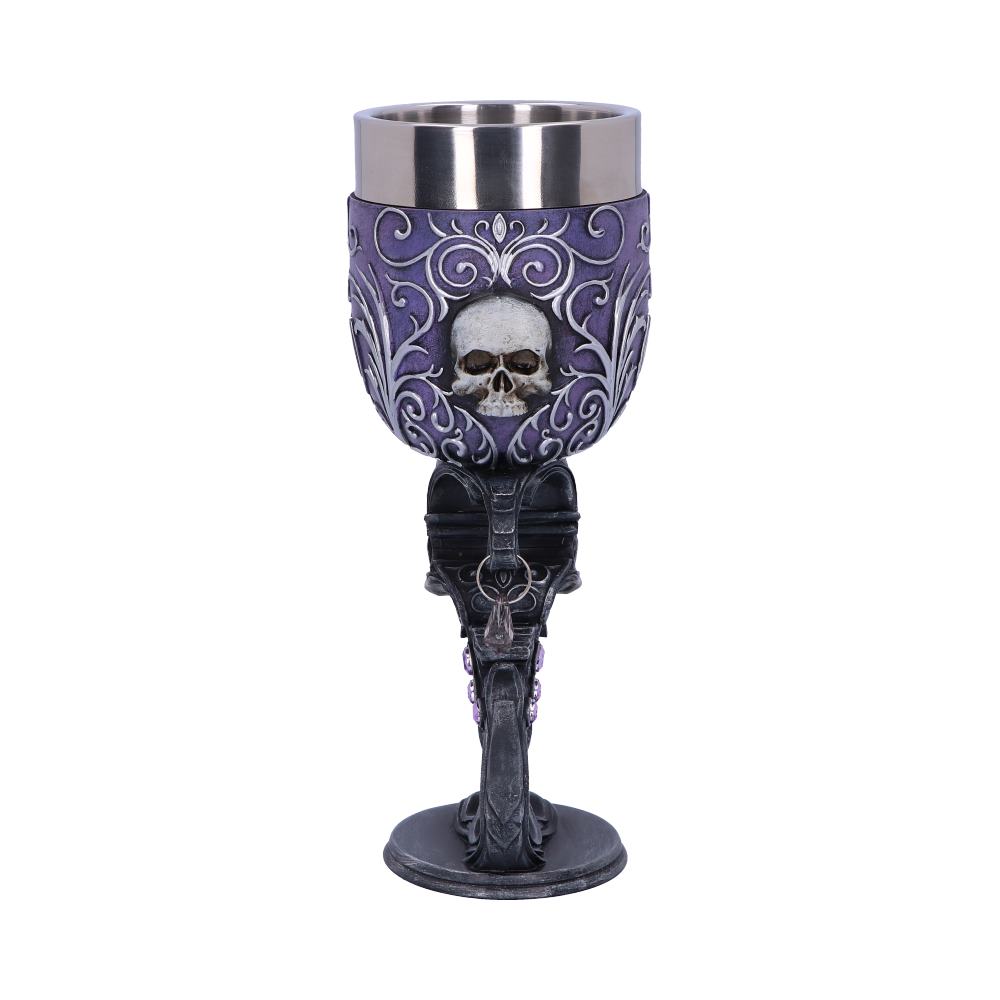 Deaths Desire Twin Skull Heart Set of Two Goblets: 3 - Goblets & Chalices By NN Designs