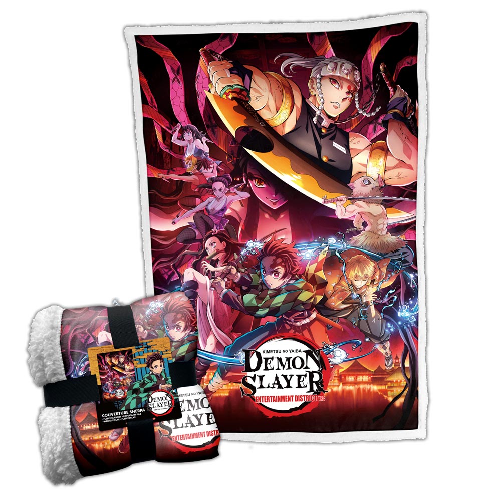 Demon Slayer Entertainment District Arc Fleece Throw: 2 - Blankets By Demon Slayer
