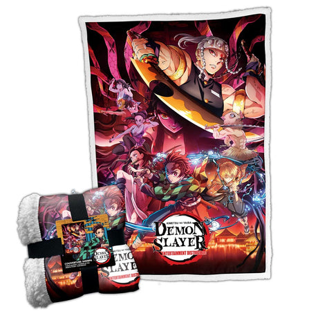 Demon Slayer Entertainment District Arc Fleece Throw: 2 - Blankets By Demon Slayer