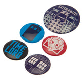 Doctor Who Button Badge Set: 2 Badges By Doctor