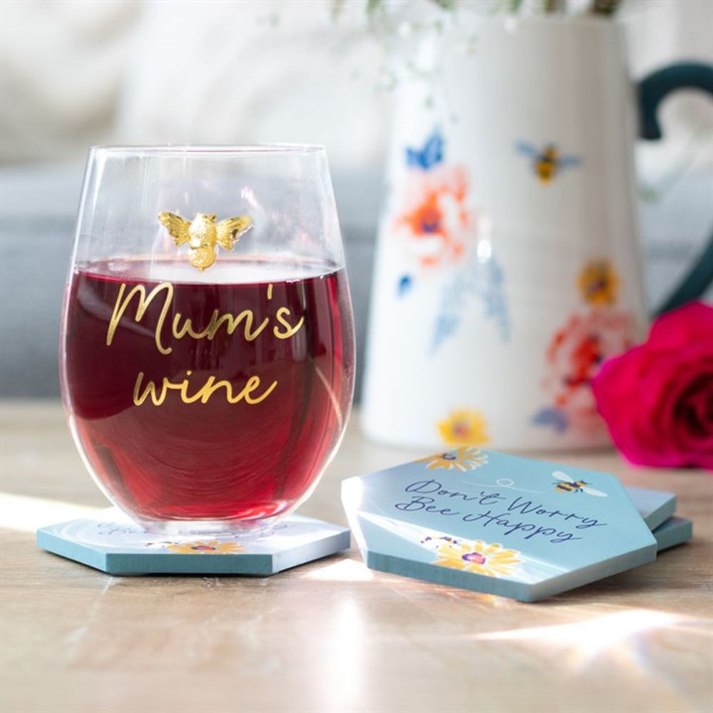 Don’t Worry Be Happy Coaster Set: 3 - Coasters By Gift Moments