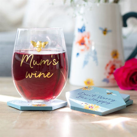 Don’t Worry Be Happy Coaster Set: 3 - Coasters By Gift Moments