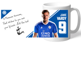 Personalised Leicester City FC Vardy Autograph Mug