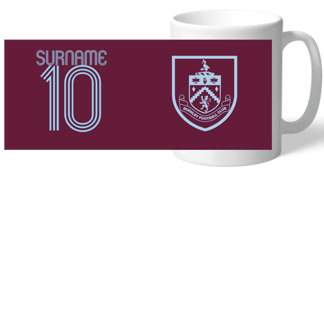 Personalised Burnley FC Retro Shirt Mug