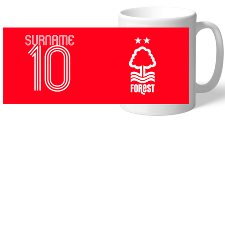 Personalised Nottingham Forest FC Retro Shirt Mug