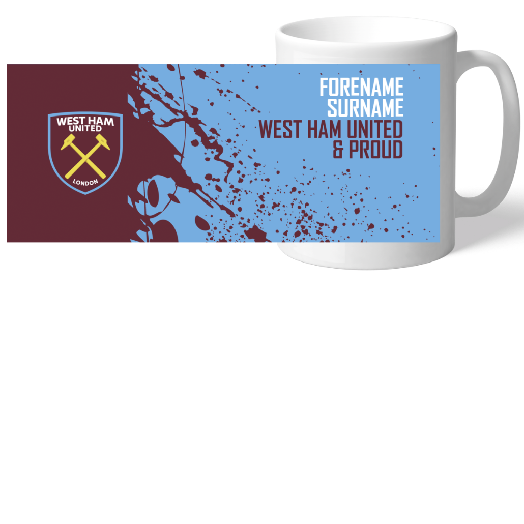 Personalised West Ham United FC Proud Mug