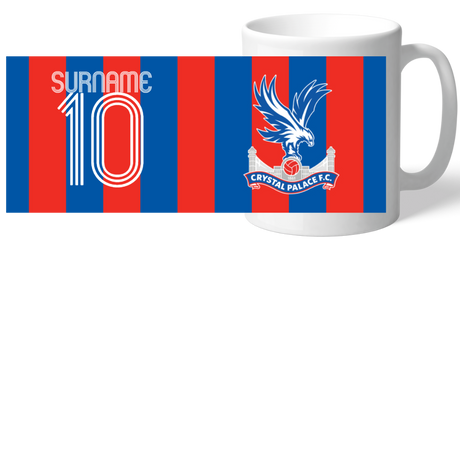 Personalised Crystal Palace FC Retro Shirt Mug