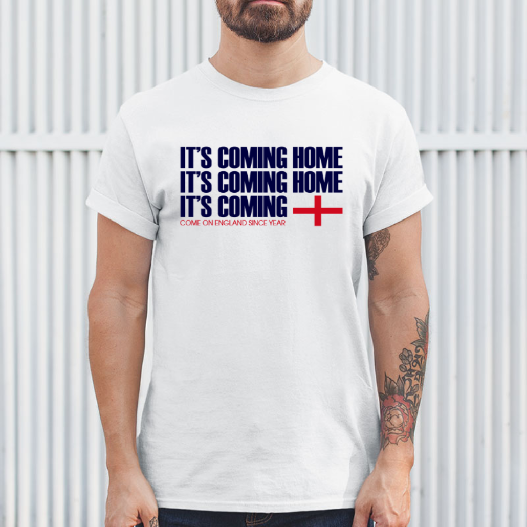 Personalised England It's Coming Home Men's T-Shirt
