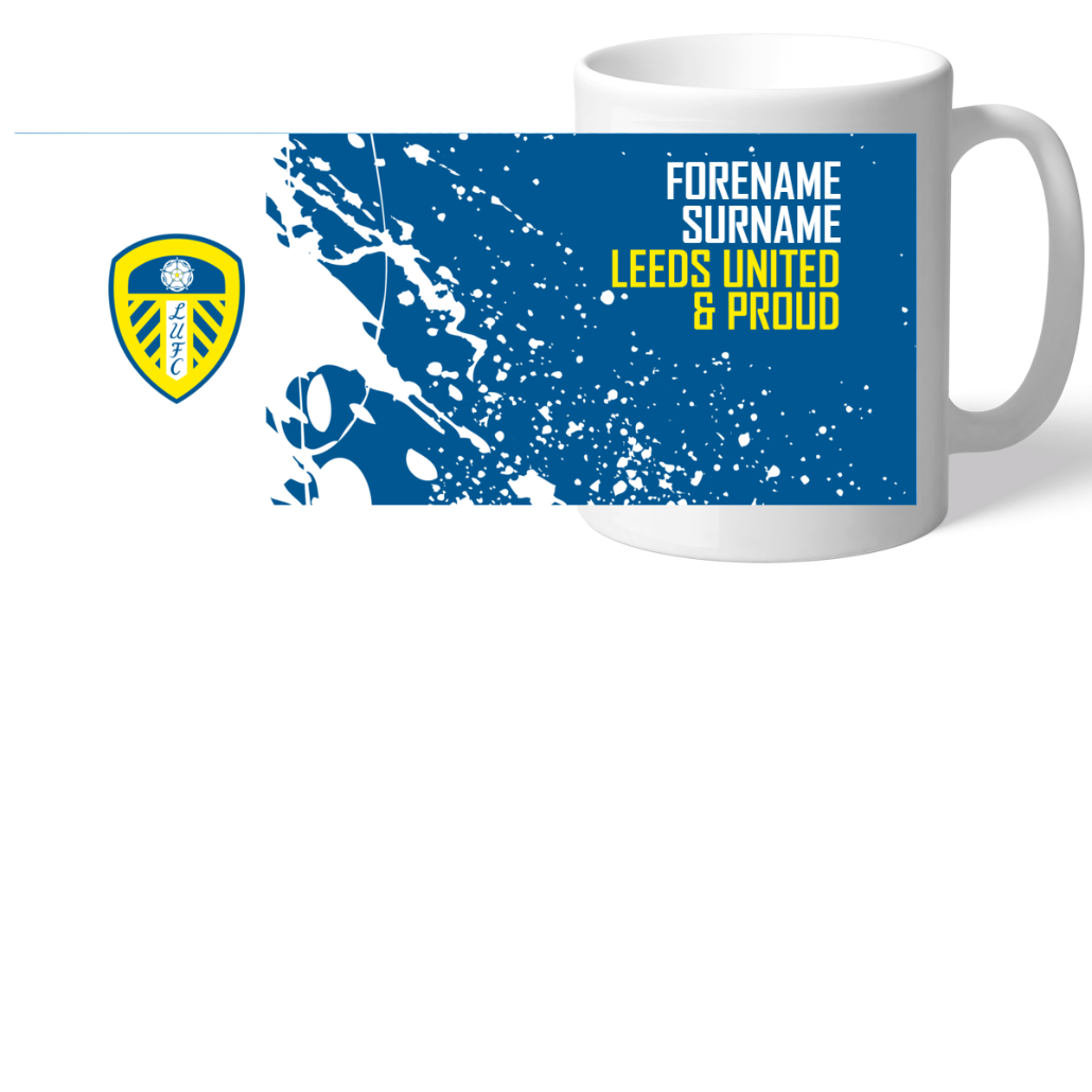 Personalised Leeds United FC Proud Mug