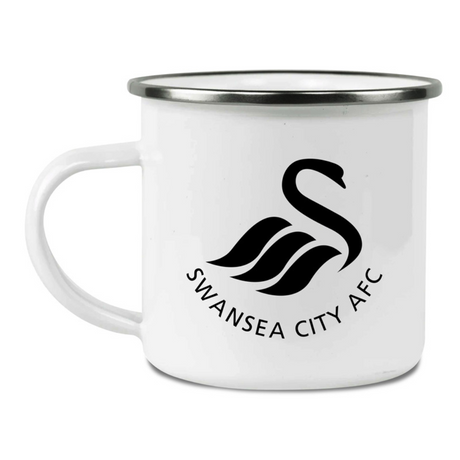Personalised Swansea City AFC Enamel Mug