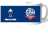Personalised Bolton Wanderers FC Player Figure Mug