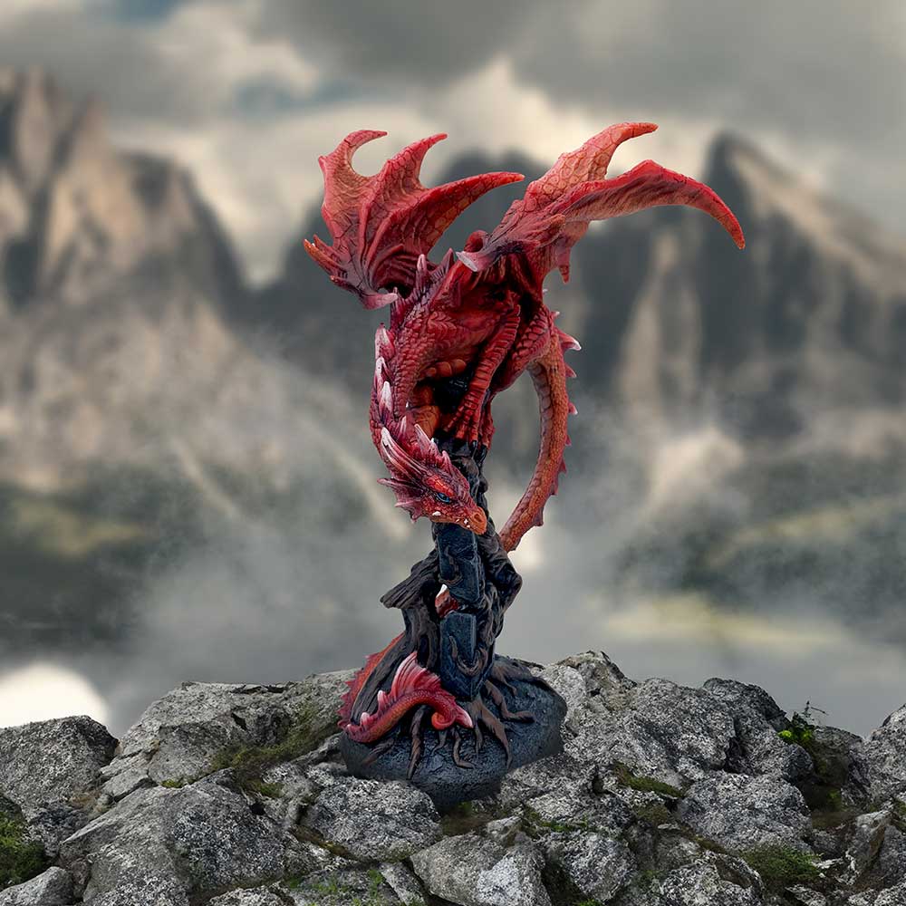 Draconic Roots Red Dragon Figurine 28.5cm: 1 - Figures & Collectables By Gift Moments