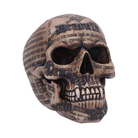 Dracula’s Tale Vampire Novel Quote Skull: 2 - Figurines Medium (15-29cm) By NN Designs