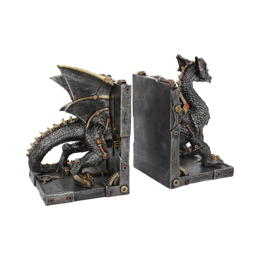 Dracus Machina Steampunk Dragon Bookends 27cm: 5 - Bookends By Gift Moments