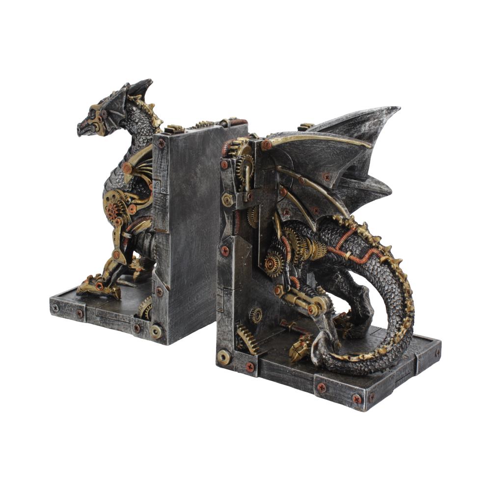 Dracus Machina Steampunk Dragon Bookends 27cm: 3 - Bookends By Gift Moments