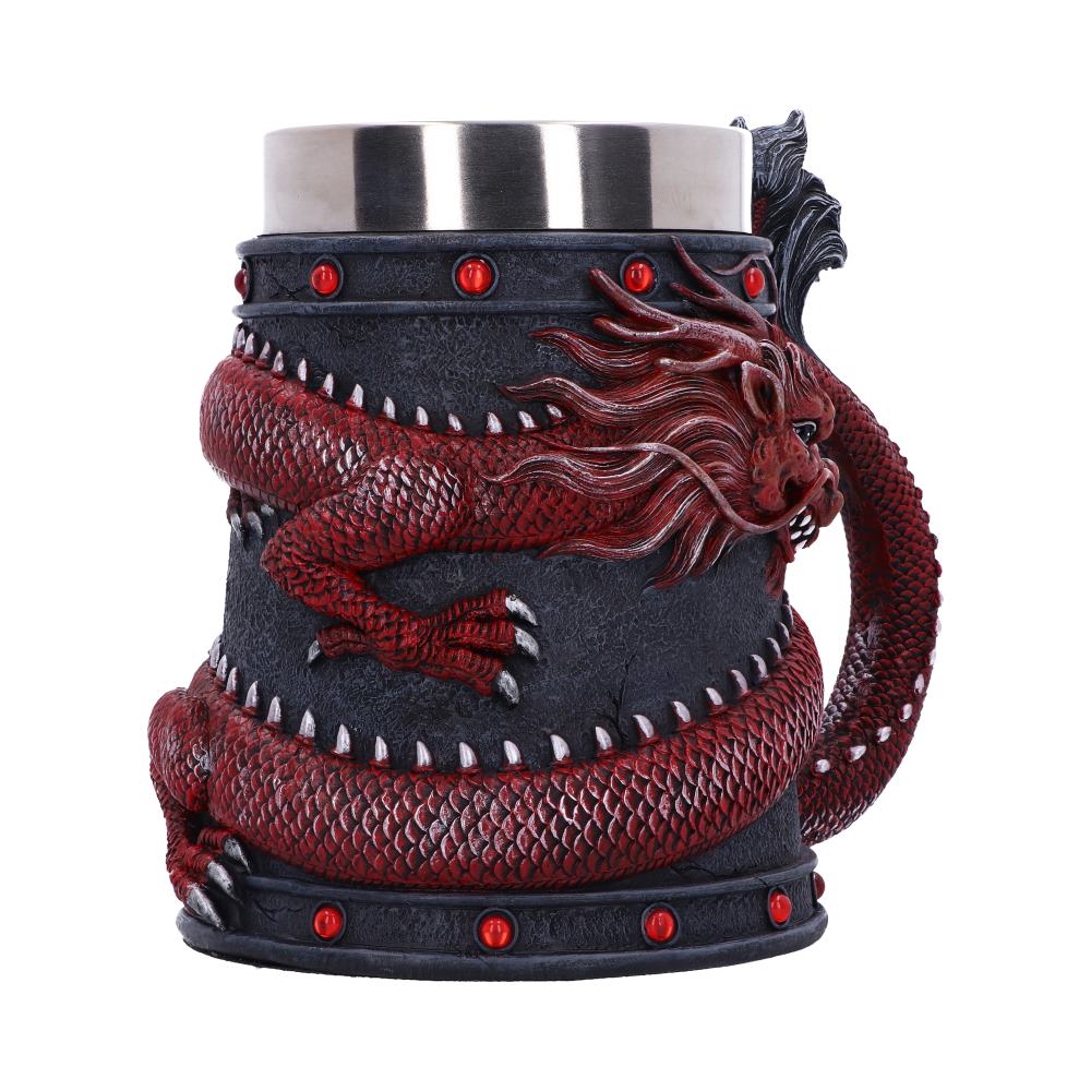 Dragon Coil Tankard Red 16cm: 5 - Tankards By NN Designs