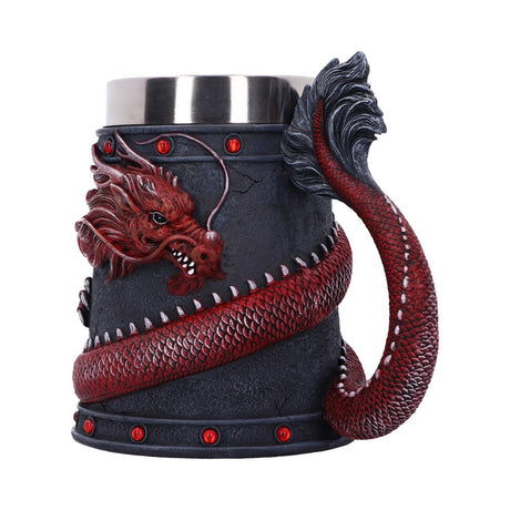 Dragon Coil Tankard Red 16cm: 3 - Tankards By NN Designs