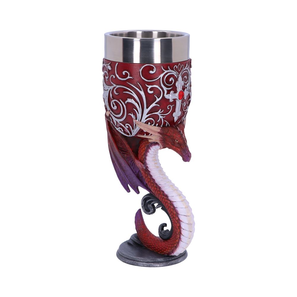 Dragons Devotion Twin Dragon Heart Set of Two Goblets: 3 - Goblets & Chalices By NN Designs