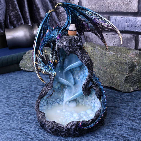 Dragons Intrigue Metallic Dragon Backflow Incense Burner: 1 - Incense Holders By Gift Moments