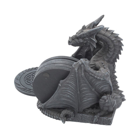 Dragons Lair Black Dragon Coaster Set: 3 - Coasters By Gift Moments
