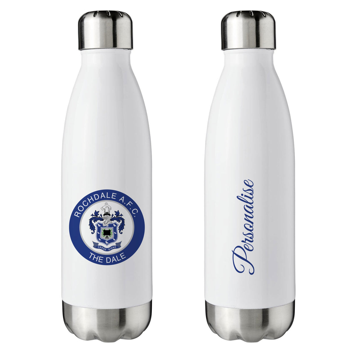 Personalised Rochdale AFC Crest Insulated Water Bottle