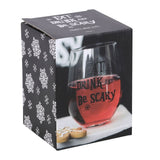 Eat Drink & Be Scary Stemless Glass: 4 - Glassware By Gift Moments
