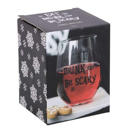 Eat Drink & Be Scary Stemless Glass: 4 - Glassware By Gift Moments