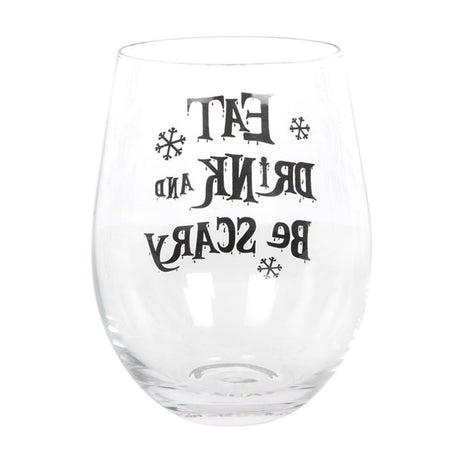 Eat Drink & Be Scary Stemless Glass: 3 - Glassware By Gift Moments