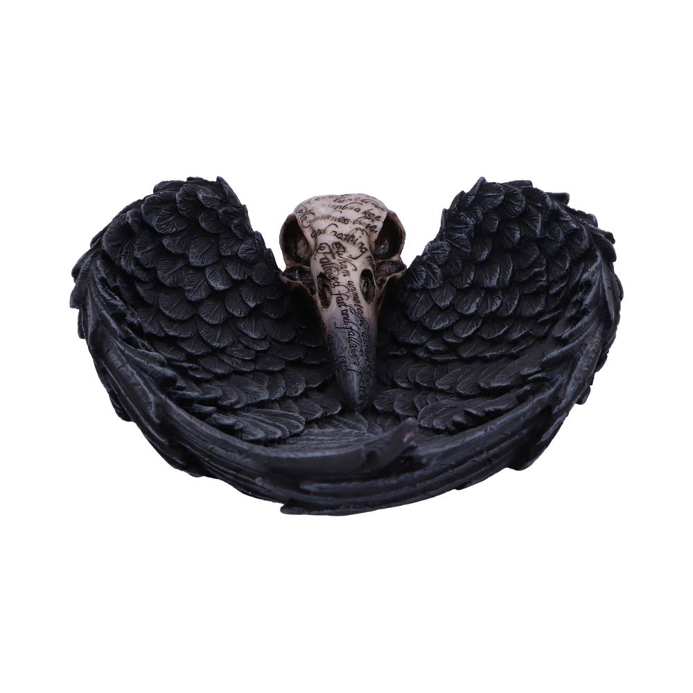 Edgar Allen Poe’s Nevermore Raven Skull Trinket Holder Jewellery Dish - Shop Figures & Collectables At Gift Moments - 2