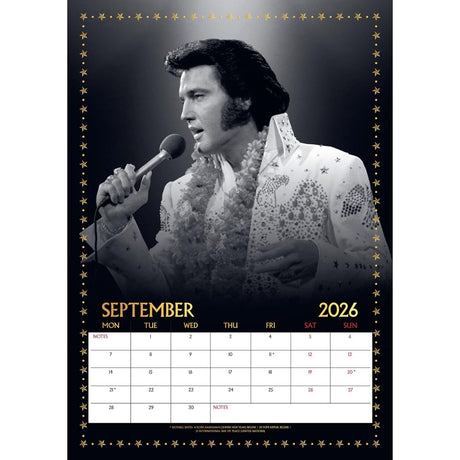 Elvis Presley A3 Calendar 2026: 2 - Calendars By Elvis Presley