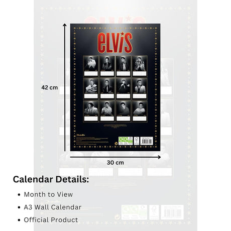 Elvis Presley A3 Calendar 2026: 5 - Calendars By Elvis Presley