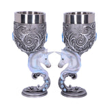 Enchanted Hearts Twin Unicorn Heart Set of Two Goblets: 2 - Goblets & Chalices By NN Designs