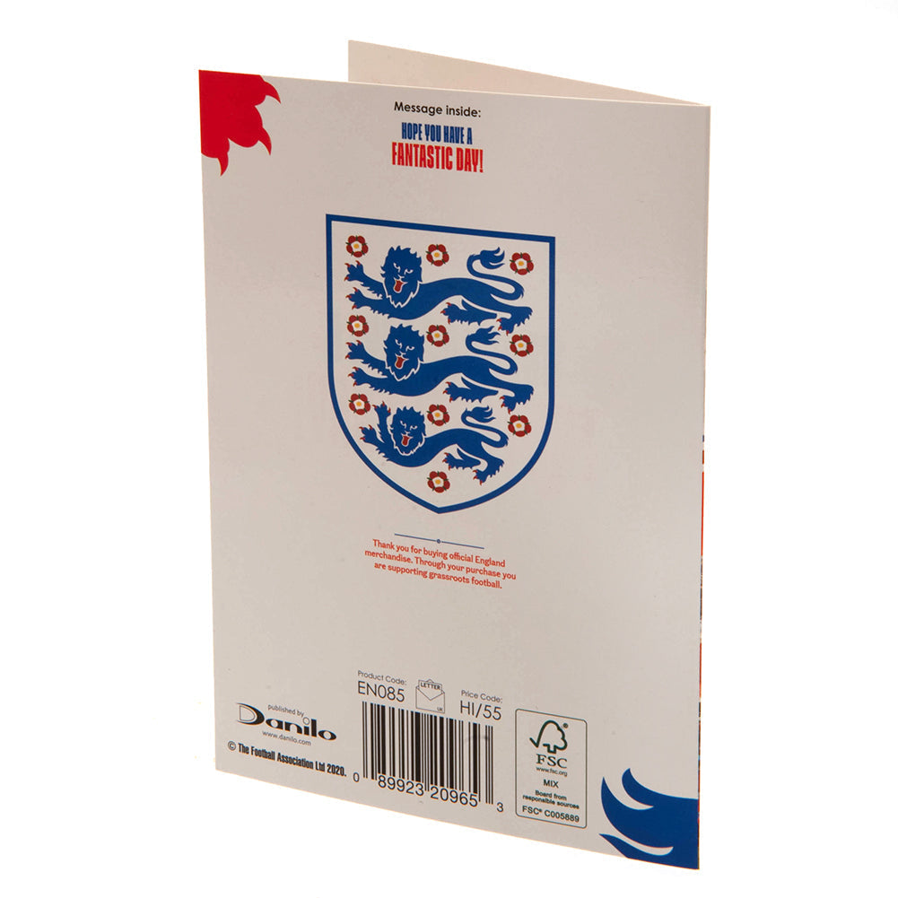 England FA Birthday Card: 4 - Greeting Cards By England