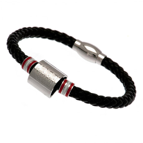 England FA Colour Ring Leather Bracelet: 1 - Jewellery By England
