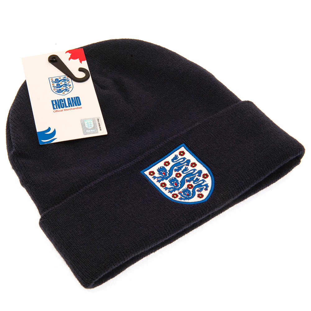 England FA Navy Cuff Beanie: 3 - Caps & Hats By England