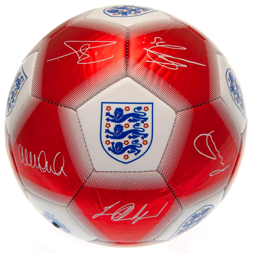 England FA Red & White Signature Football: 3 - Balls By England