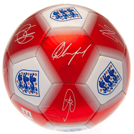 England FA Red & White Signature Football: 4 - Balls By England