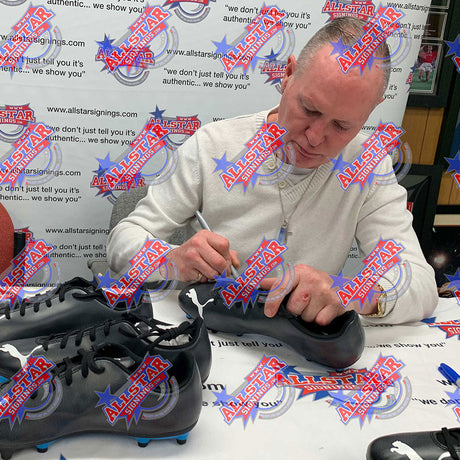 England FA Gascoigne Signed Boot (Framed): 2 - Signed Memorabilia By England