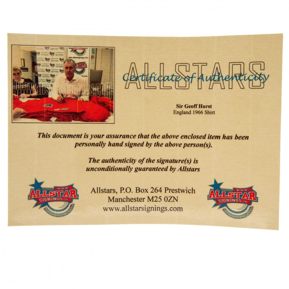 England FA Sir Geoff Hurst Signed Shirt: 4 - Signed Memorabilia By England