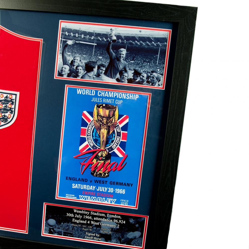 England FA Sir Geoff Hurst Signed Shirt (Framed): 3 - Signed Memorabilia By England