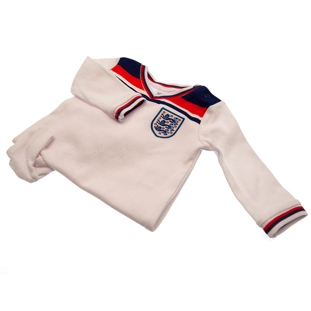 England FA Sleepsuit 82 Retro 9-12 Mths: 2 - Baby Clothing By England