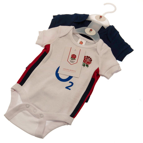 England RFU 2 Pack Bodysuit 12 18 Mths RB: 4 Baby Clothing By Gift Moments