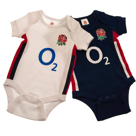 England RFU 2 Pack Bodysuit 12 18 Mths RB: 1 Baby Clothing By Gift Moments