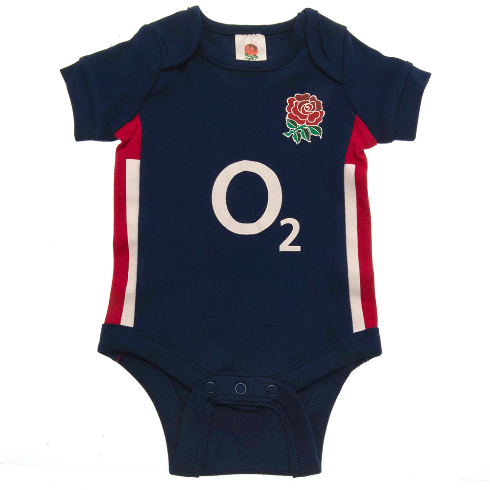England RFU 2 Pack Bodysuit 12-18 Mths RB: 3 - Baby Clothing By Gift Moments